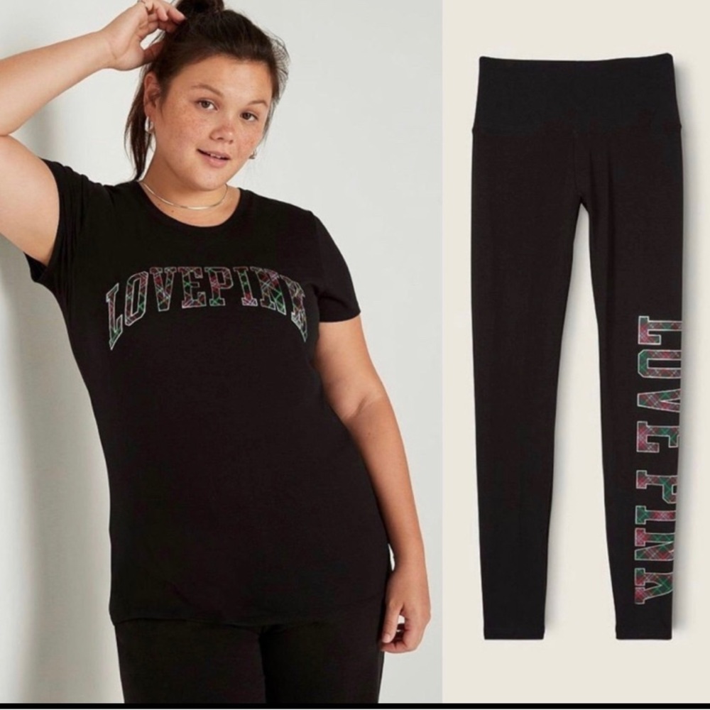 PINK Victoria Secret Tshirt Legging Set Large. New With Tags